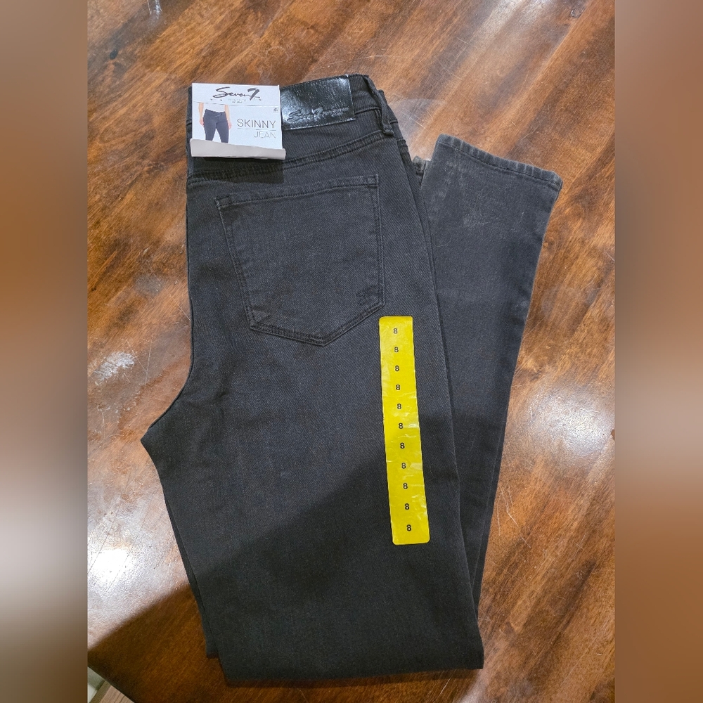 Seven7 Black High Rise Skinny Jeans
